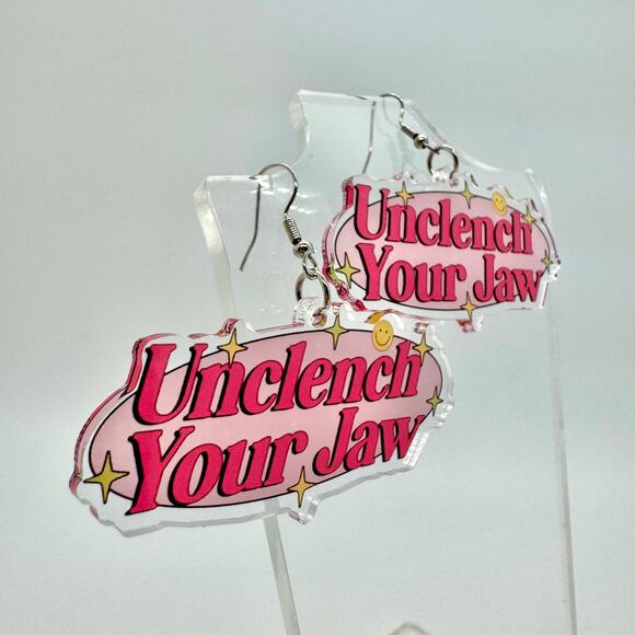 Unclench Your Jaw - Funny Earrings - Anxiety Earrings - Attitude Accessories - Picture 2 of 8